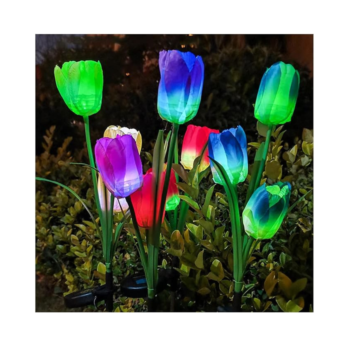 FLOR DE LUCES SOLAR DISEÑO DE TULIPÁN