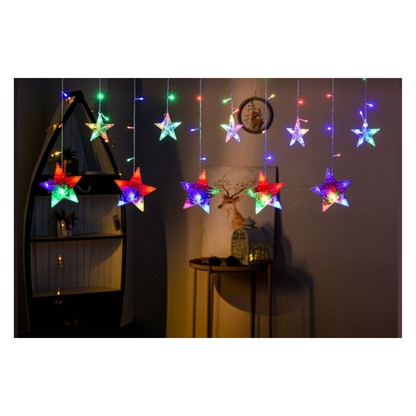 CADENA LUCES LED CON ESTRELLAS DE COLOR